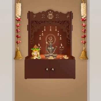 Brown Wooden Wall Mounted Temple, Holy Om Symbol Temple, Wall Hanging Mandir, MDF Wooden Temple, Pooja Mandir with Focus Lights, Spacious Shelf Mandir, Wall Mounted Pooja Mandir, Wooden Temple for Home, Compact Wall Temple, Om Design Mandir, Elegant Wooden Mandir, Modern Brown Wooden Mandir, Spiritual Om Temple, Wall Mounted Brown Temple, Designer Wooden Pooja Mandir, Holy Symbol Om