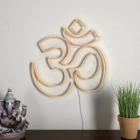 gold-om-sign-warm-neon-light-next side iamge