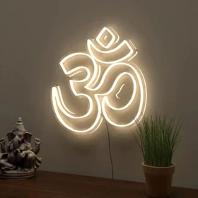 gold-om-sign-warm-neon-light-next side iamge